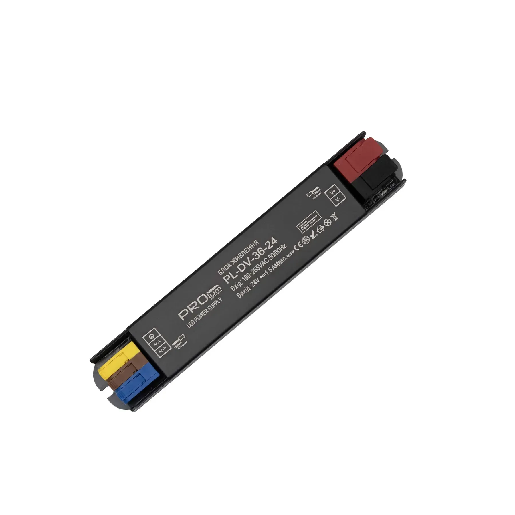 Блок питания Prolum 24V 36W 1,5А Series DV (252015)