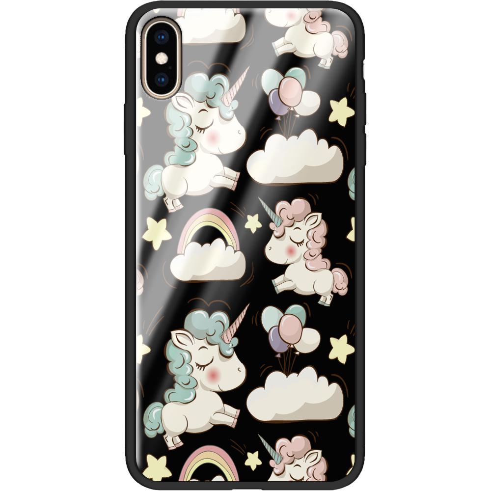 Чехол Boxface iPhone XS Max Unicorns Черный силикон со стеклом (35321-cc2-37735) Чехол Boxface iPhone XS Max Unicorns Черный силикон со стеклом (35321-cc2-37735)