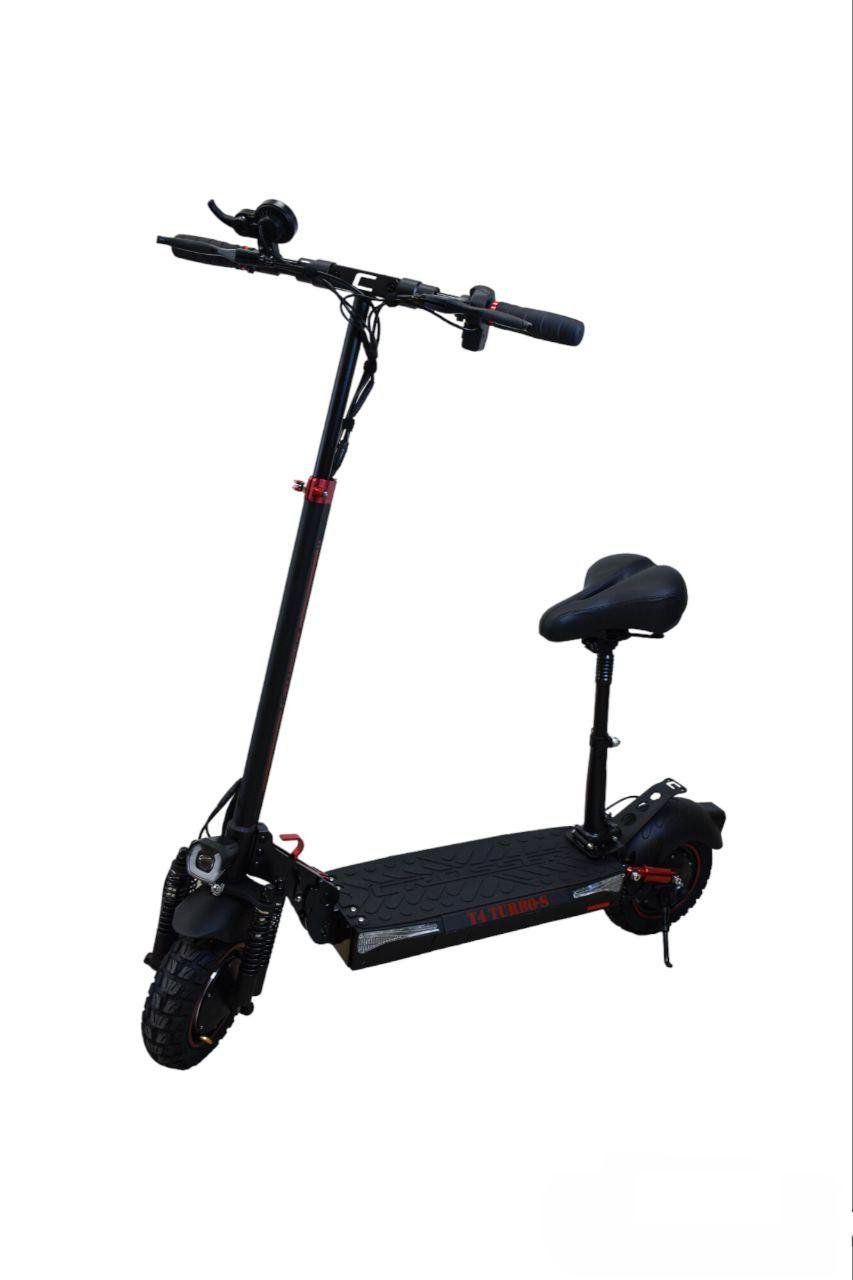 Електросамокат Crosser T4 TURBO-S Pneumatic з сидінням d 10" Чорний