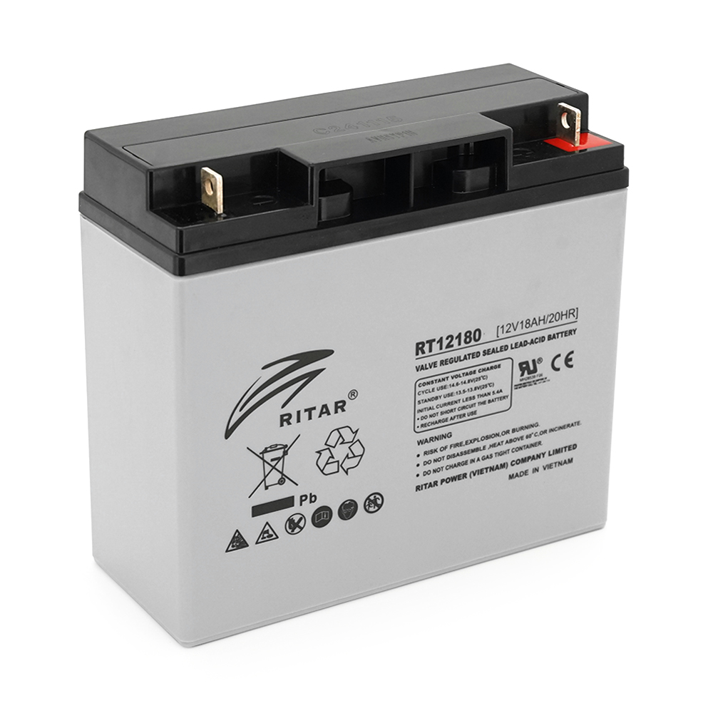 Аккумуляторная батарея AGM Ritar rt12180gl5 12v 18ah 181x77x167 мм Серый (YUT_V10260) Аккумуляторная батарея AGM Ritar rt12180gl5 12v 18ah 181x77x167 мм Серый (YUT_V10260)