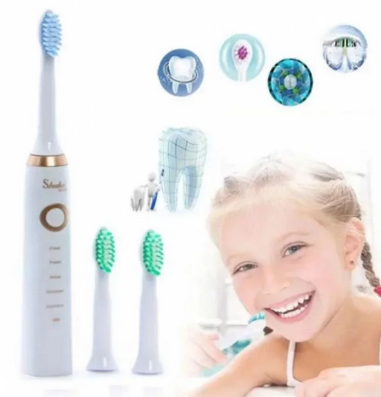 Щетка для зубов с 3 насадками Белый (21577796) - фото 4 Щетка для зубов с 3 насадками Белый (21577796) - фото 4