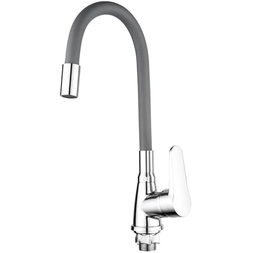 Смеситель для кухни MIXXUS Elvis MI6307 с гибким изливом Серый (162847)