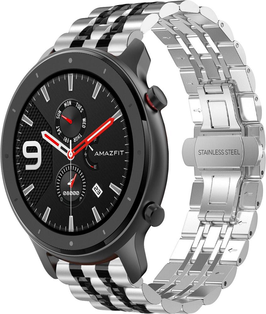 Браслет металлический Spinye Line для Amazfit GTR 47mm Silver Black (28979-69)