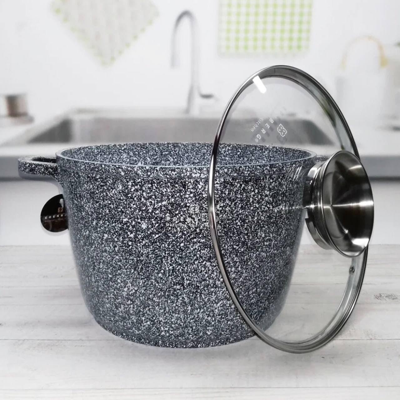 Кастрюля Edenberg с гранитным антипригарным покрытием 10,2 л 28 см (EB-8009) - фото 5 Кастрюля Edenberg с гранитным антипригарным покрытием 10,2 л 28 см (EB-8009) - фото 5