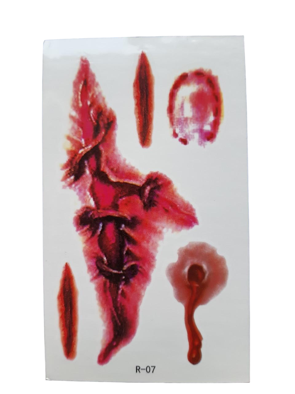 Татуировка временная 10х6 см Красный (R-07)