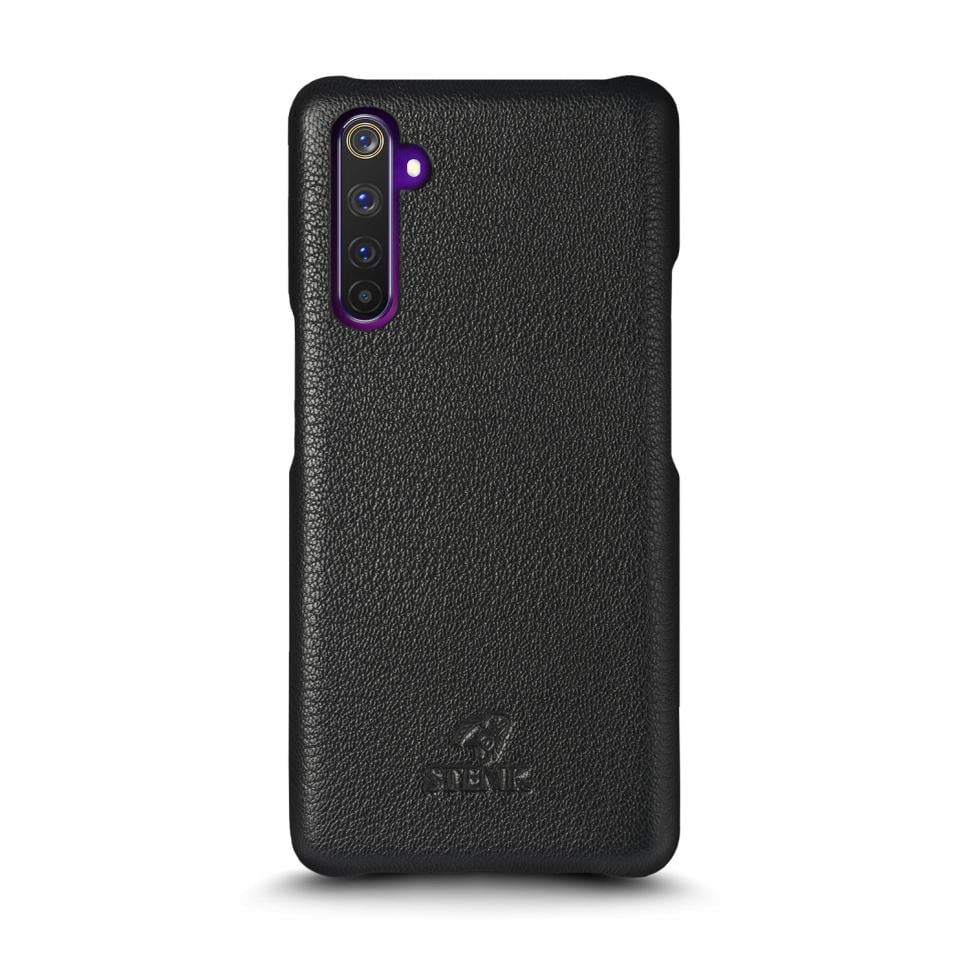 Кожаная накладка Stenk Cover для Realme 6 Pro Черный (69392)