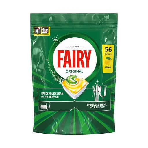 Капсулы для посудомоечной машинки FAIRY Все в Одном с ароматом лимона 56 шт.