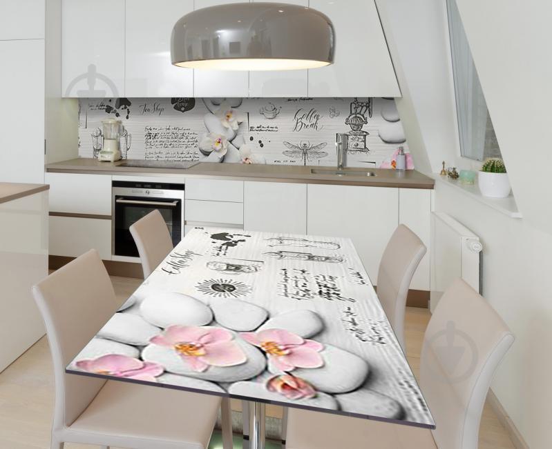 Наклейка 3Д виниловая на стол Zatarga «Скетчи кофемана» 600х1200 мм (Z184906st)