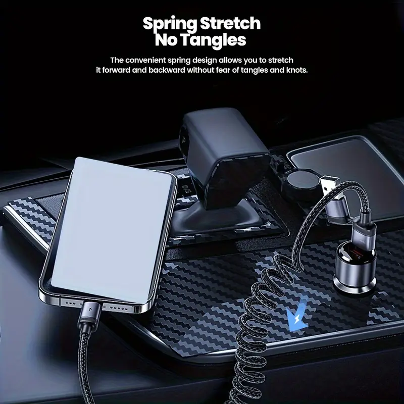 Кабель Toocki PD60w/3A USB-C-Type-C/USB-A 1,5 м Серый (TQ-X73A4CCA1.5GREY60) - фото 7