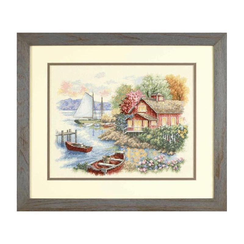 Набор для вышивания крестиком Dimensions 35230 Peaceful Lake House (9768)