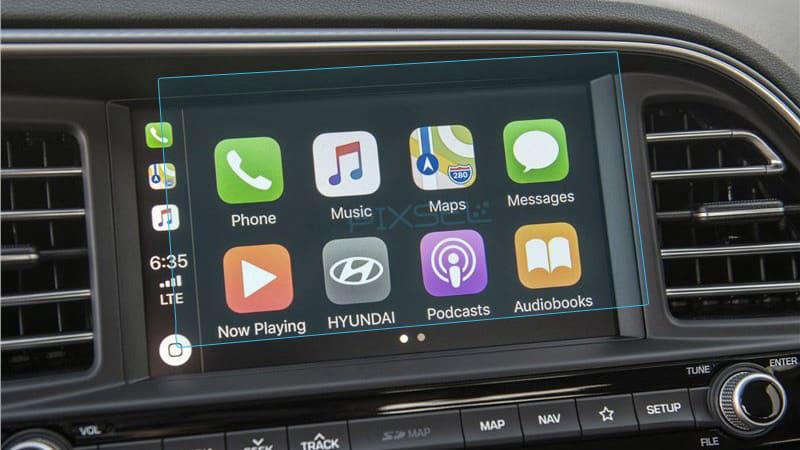 Стекло защитное Pixsel гибридный глянец на монитор Hyundai ELANTRA 7“ 2019-2020
