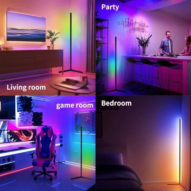 Торшер напольный RGB с подсветкой LED с пультом 120 см (2479517752) - фото 2 Торшер напольный RGB с подсветкой LED с пультом 120 см (2479517752) - фото 2