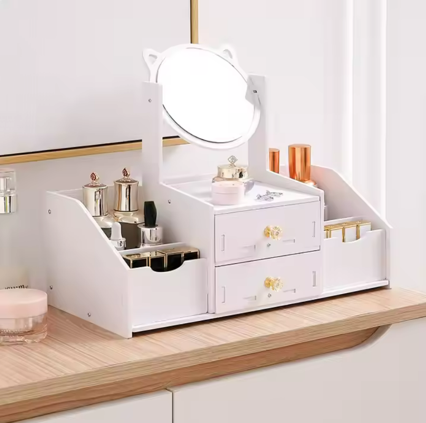 Органайзер для косметики и макияжа от UrbanKit с подвижным зеркалом 5 отделений - фото 6 Органайзер для косметики и макияжа от UrbanKit с подвижным зеркалом 5 отделений - фото 6