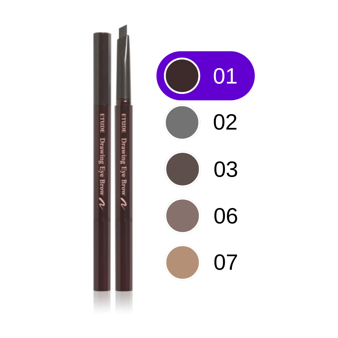 Олівець автоматичний для брів Etude House Drawing Eye Brow Dark Brown зі щіточкою 1 г 01-Коричневий темний (27303366) - фото 2 Олівець автоматичний для брів Etude House Drawing Eye Brow Dark Brown зі щіточкою 1 г 01-Коричневий темний (27303366) - фото 2