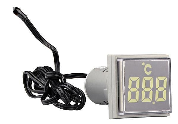 Светосигнальная арматура АСКО-УКРЕМ с индикатором температуры серии U-ADM-T квадратная ᴓ22 мм Белый (00000055210)