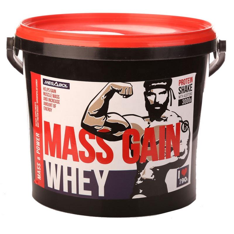 ᐉ Гейнер Megabol Whey Mass Gain 20 % protein Strawberry 3000 g