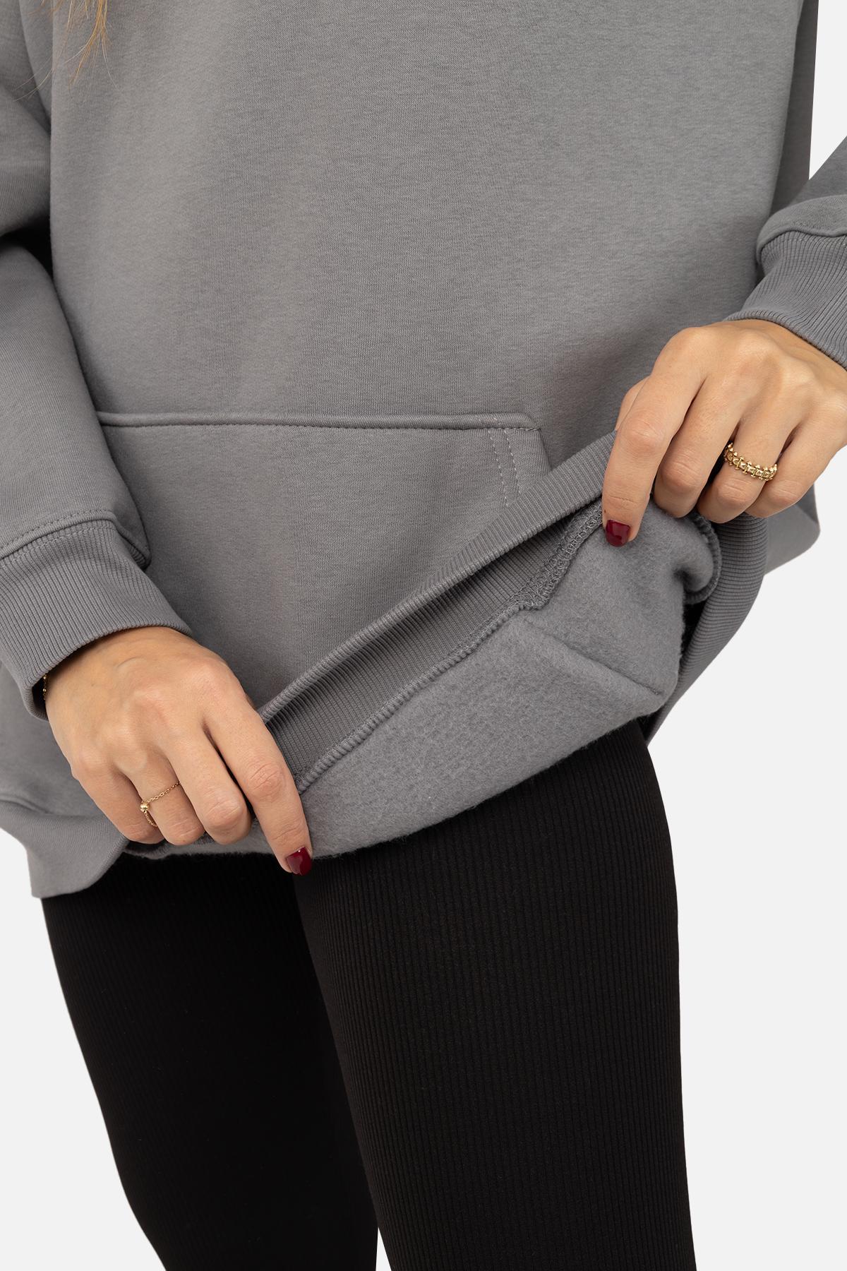 Худи женское ЦБ-00262869 р. 50 Серый (SKT001027802) - фото 5 Худи женское ЦБ-00262869 р. 50 Серый (SKT001027802) - фото 5