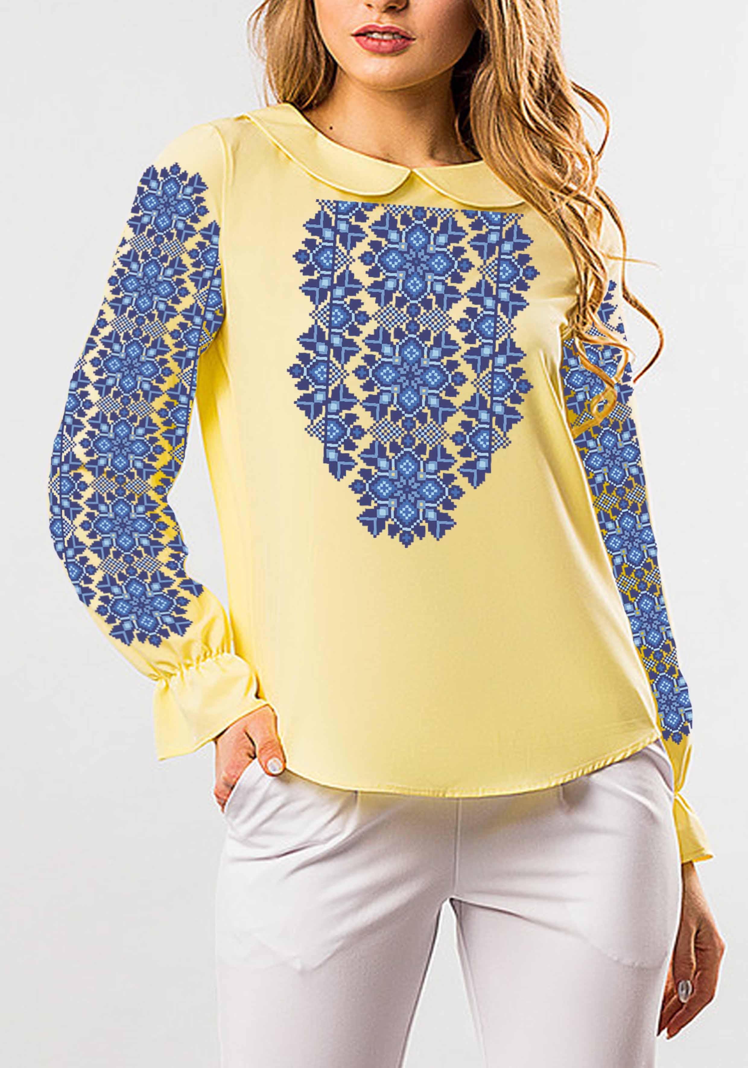 Заготовка для вишивки нитками або бісером сорочка СЖ-88 габардин Заготовка для вишивки нитками або бісером сорочка СЖ-88 габардин