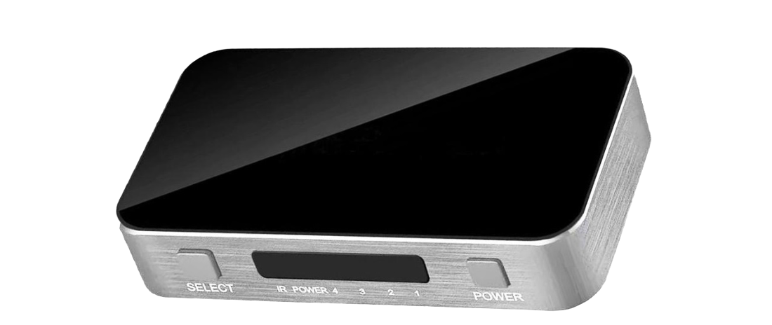 Комутатор-світч HDMI на 4 порти Addap HVS-06 чотиринаправлений відео перемикач 4К Сірий