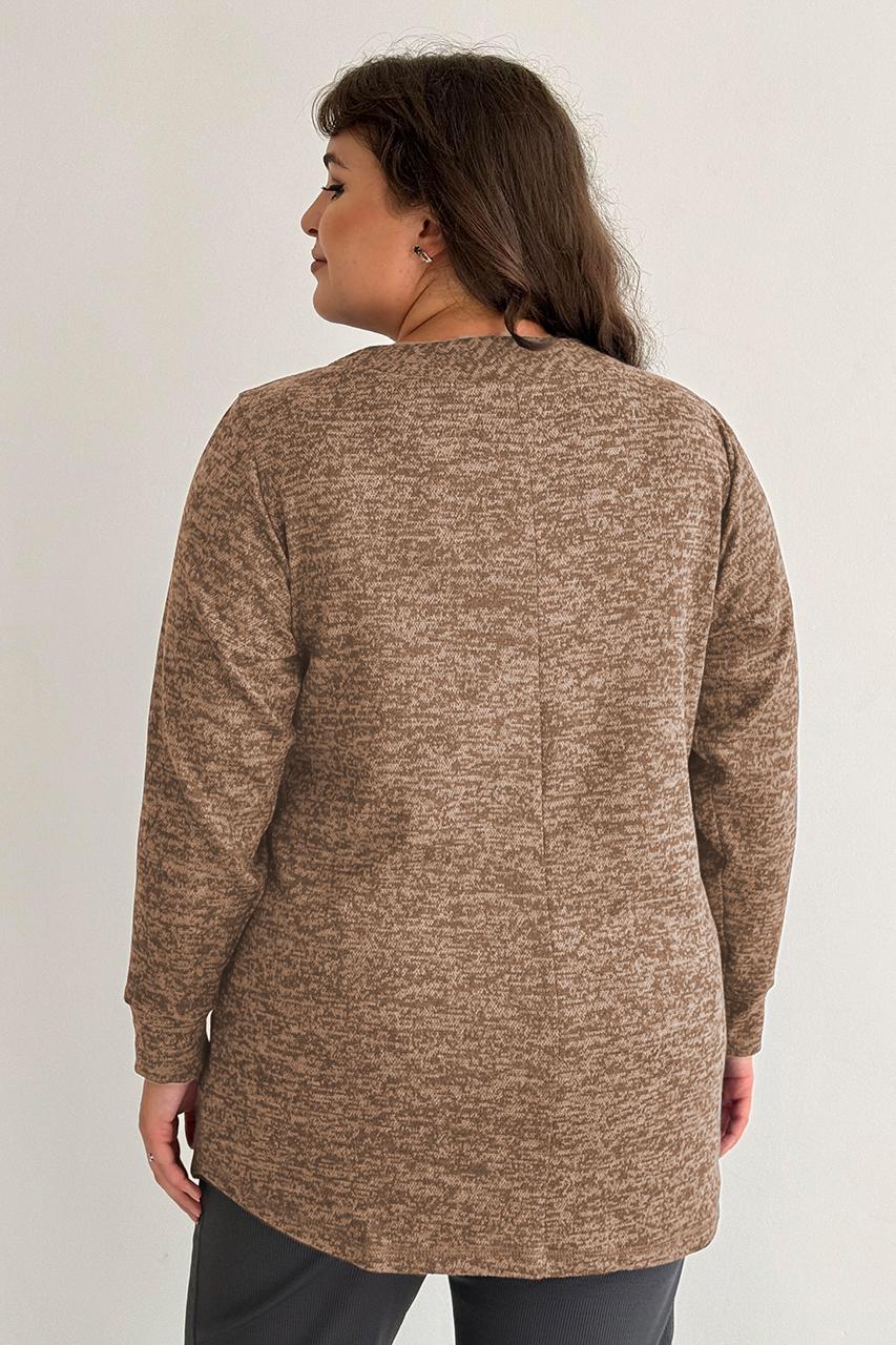 Туніка батал PANNI Олена трикотажна р. 64-66 Бежевий (Р2508252238) - фото 3 Туніка батал PANNI Олена трикотажна р. 64-66 Бежевий (Р2508252238) - фото 3