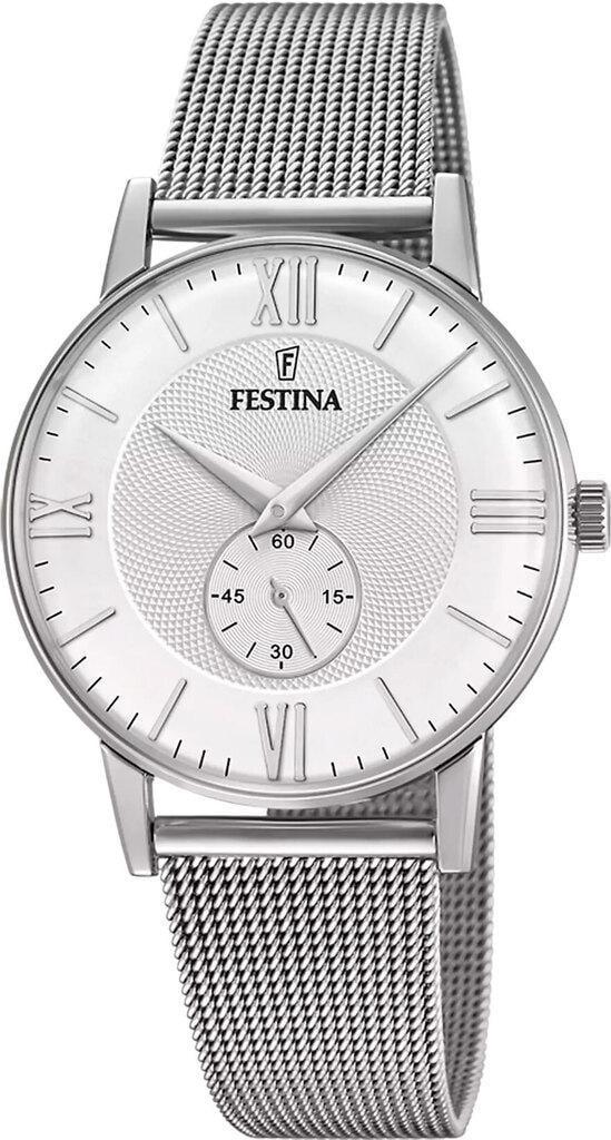 Наручные часы женские Festina F20568/2 Retro со стальным корпусом WR 30 м и белым циферблатом