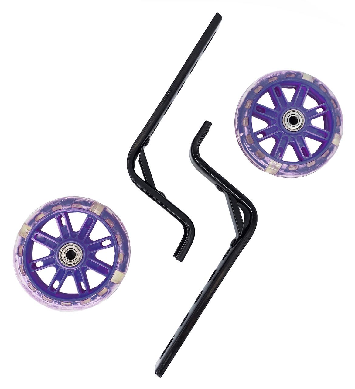 Колеса опорные светодиодные для детского велосипеда 12-20" Фиолетовый (G0001001) - фото 2 Колеса опорные светодиодные для детского велосипеда 12-20" Фиолетовый (G0001001) - фото 2