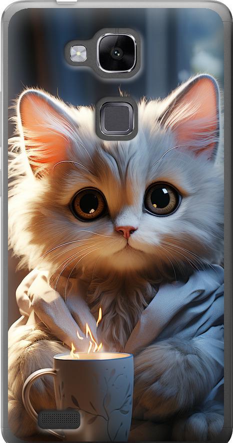 Чехол на Huawei Ascend Mate 7 White cat (5646u-140-42517)