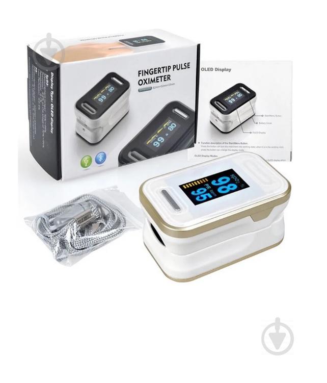 Пульсоксиметр на палец OYK-81C для изменения пульса и сатурации крови Pulse Oximeter White (MAS40389) - фото 2