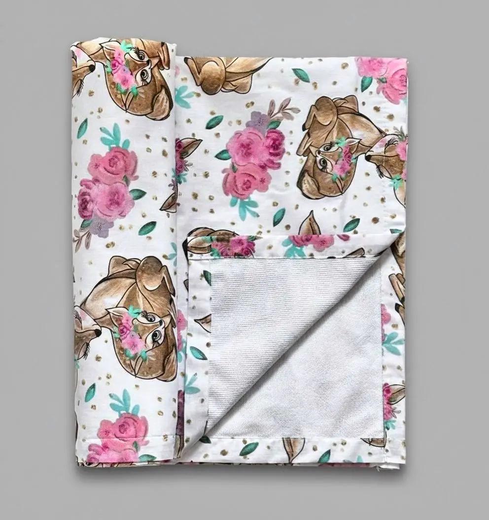 Пеленка детская непромокаемая BST Оленятый хлопок/мембранная/бамбуковая махра 100х70 см (9597baba)