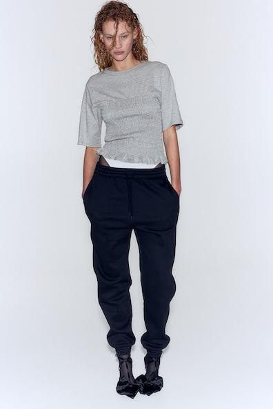 Топ H&M 1217383П M Серый меланж