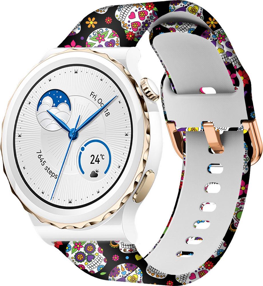 Ремінець Colorful для Huawei Watch GT3 Pro 43 мм Skull (38076) Ремінець Colorful для Huawei Watch GT3 Pro 43 мм Skull (38076)