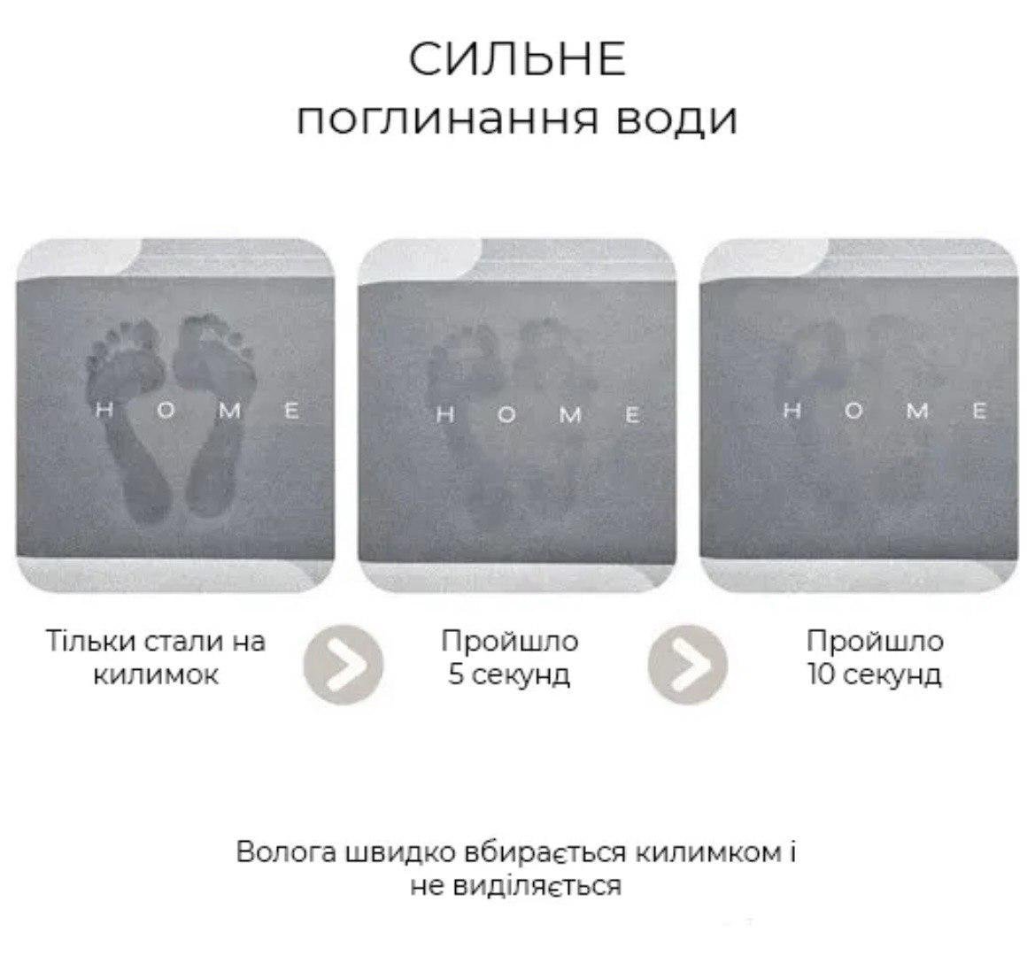 Коврик антискользящий Marmur диатомитовый 80х50 см Серый (KD012Marmur8050) - фото 6 Коврик антискользящий Marmur диатомитовый 80х50 см Серый (KD012Marmur8050) - фото 6