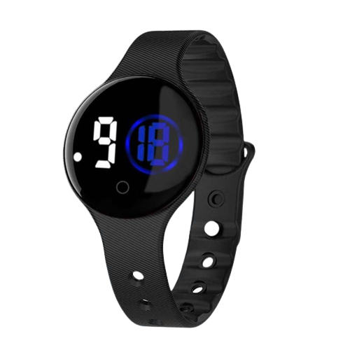 Часы электронные светодиодные сенсорные с большими цифрами водонепроницаемые Черный (1000105)