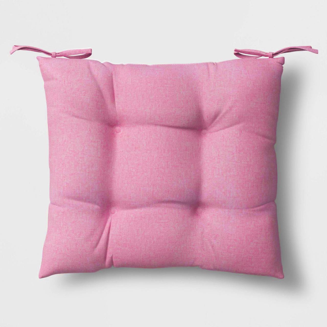 Подушка на стул/кресло BIG YETI 50x5x50 см квадратная ткань нейлон Розовый (1540701946)