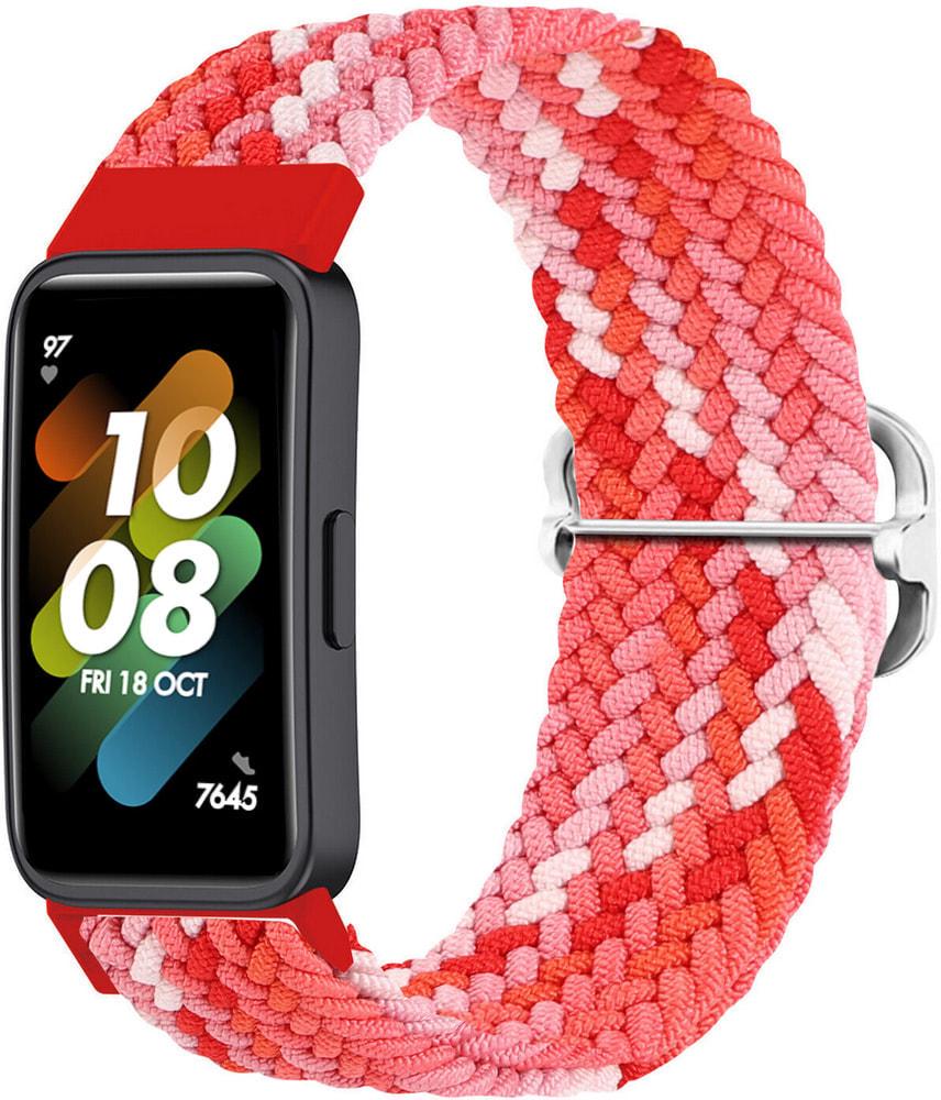Ремешок Solo Loop Multi для Huawei Band 7 White Red (34620-5F)