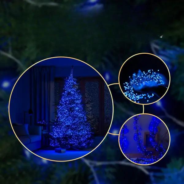 Гірлянда-нитка Роса Хвойна лапа 3000 LED 100 м Зелена нитка/Синє світло (D3000L100MGBL) - фото 6 Гірлянда-нитка Роса Хвойна лапа 3000 LED 100 м Зелена нитка/Синє світло (D3000L100MGBL) - фото 6