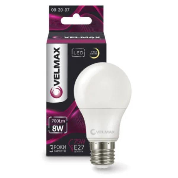 LED-лампа Velmax V-A60 8W E27 3000K 800 Lm 240° (28688555)