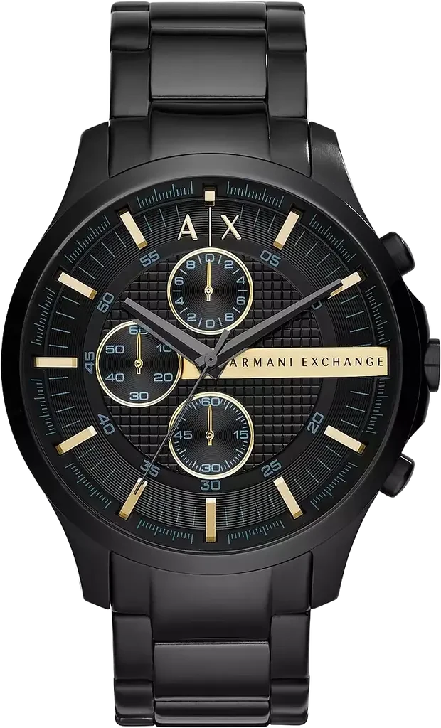 Наручний годинник чоловічий Armani Exchange Hampton AX2164 з хронографом Чорний