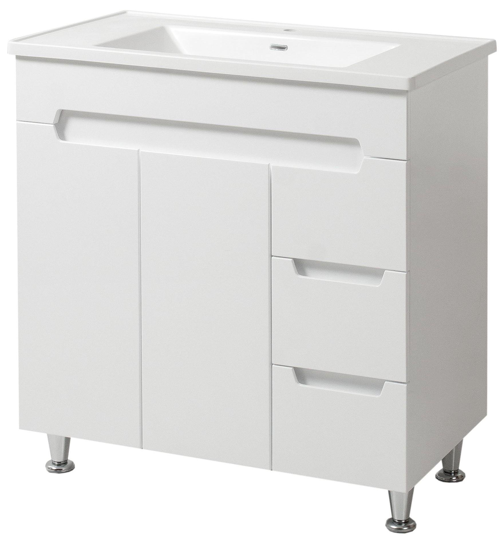 Тумба ЮВВИС Марко Т-17 80 см с умывальником Канте искусственный камень (14719276)