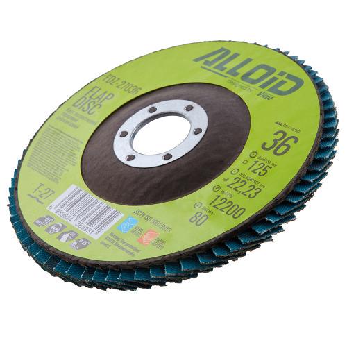 Круг лепестковый торцевой Alloid циркониевый 125 мм P36 T27 (00000061429) - фото 7