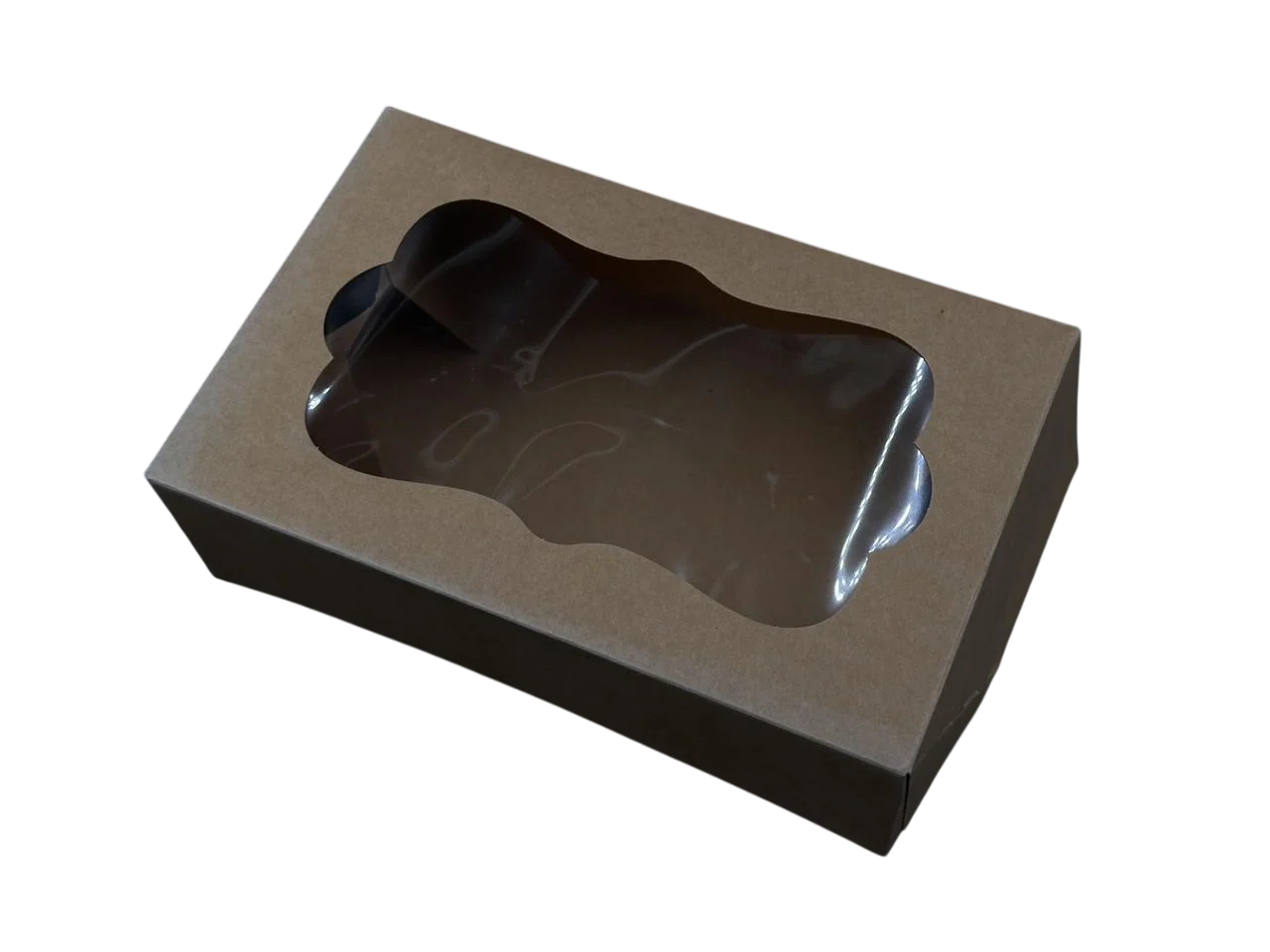 Коробка подарочная сборная с прозрачным окном картонная 22,5х14,5х7 см Черный (OA-64) - фото 1 Коробка подарочная сборная с прозрачным окном картонная 22,5х14,5х7 см Черный (OA-64) - фото 1