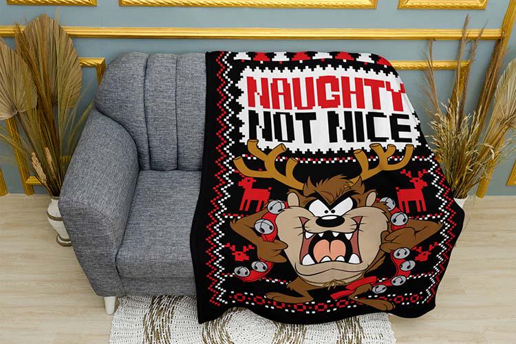 Плед плюшевый Naughty Tasmanian Devil Looney Tunes однослойный 135х150 см (114508)