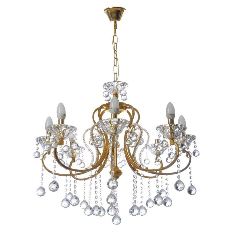 Люстра свеча подвесная прованс хрустальная Brille BCL-659S/8 E14 G