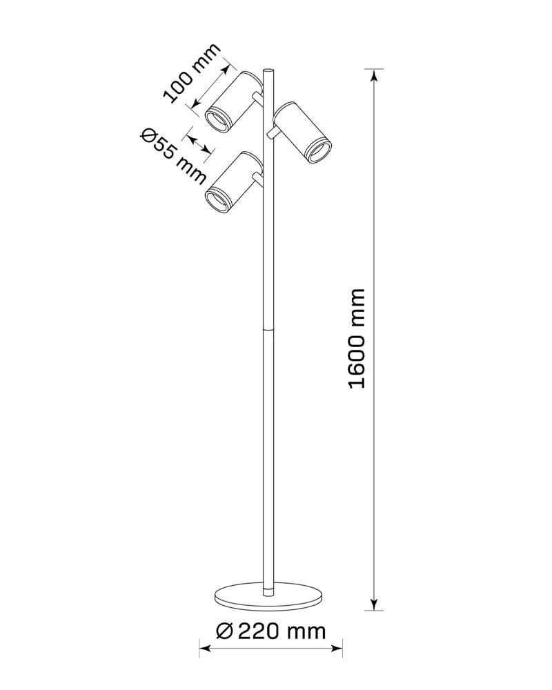 Торшер Polux 328182 Paris GU10 3x12W IP20 Белый (G328182) - фото 5 Торшер Polux 328182 Paris GU10 3x12W IP20 Белый (G328182) - фото 5