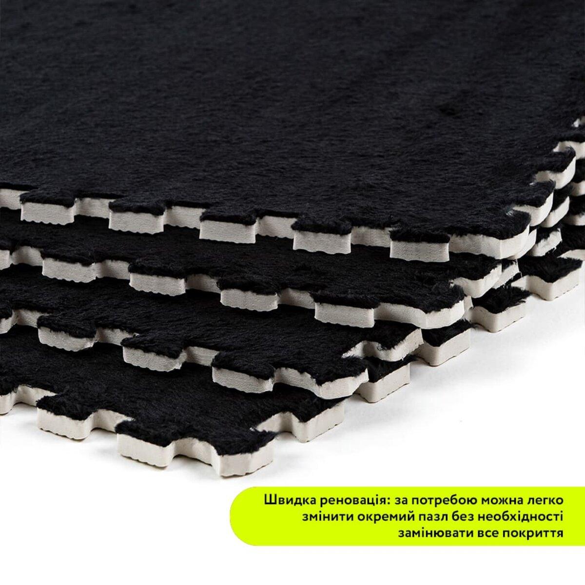 Підлога-пазл плюшевий 60х60х1 см Чорний (D SW-00002079) - фото 5 Підлога-пазл плюшевий 60х60х1 см Чорний (D SW-00002079) - фото 5