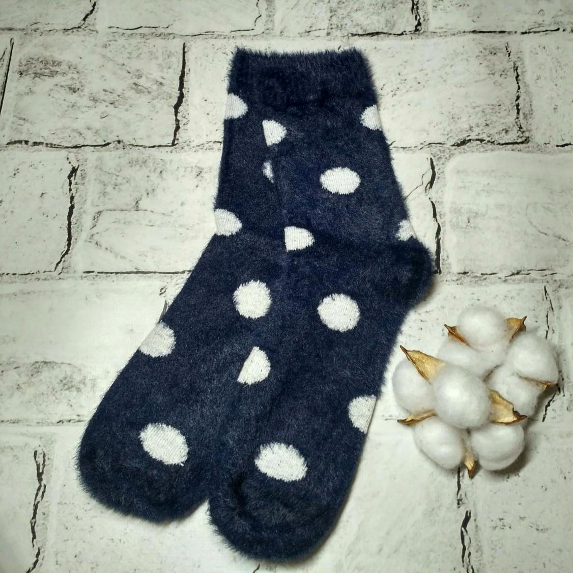 Термоноски женские высокие Горох норка/кашемир р. 36-40 Синий (BJ6624-2)