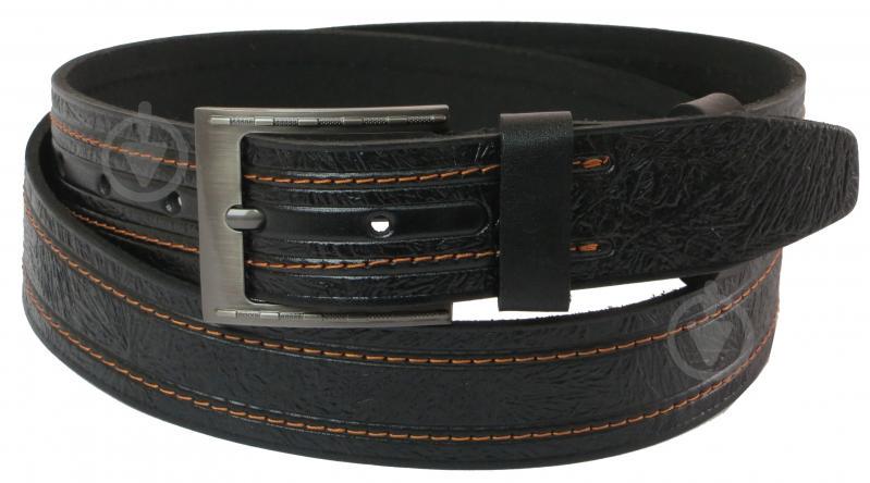 Кожаный ремень Skipper 110-130 x 3.8 см Черный (1014-38)