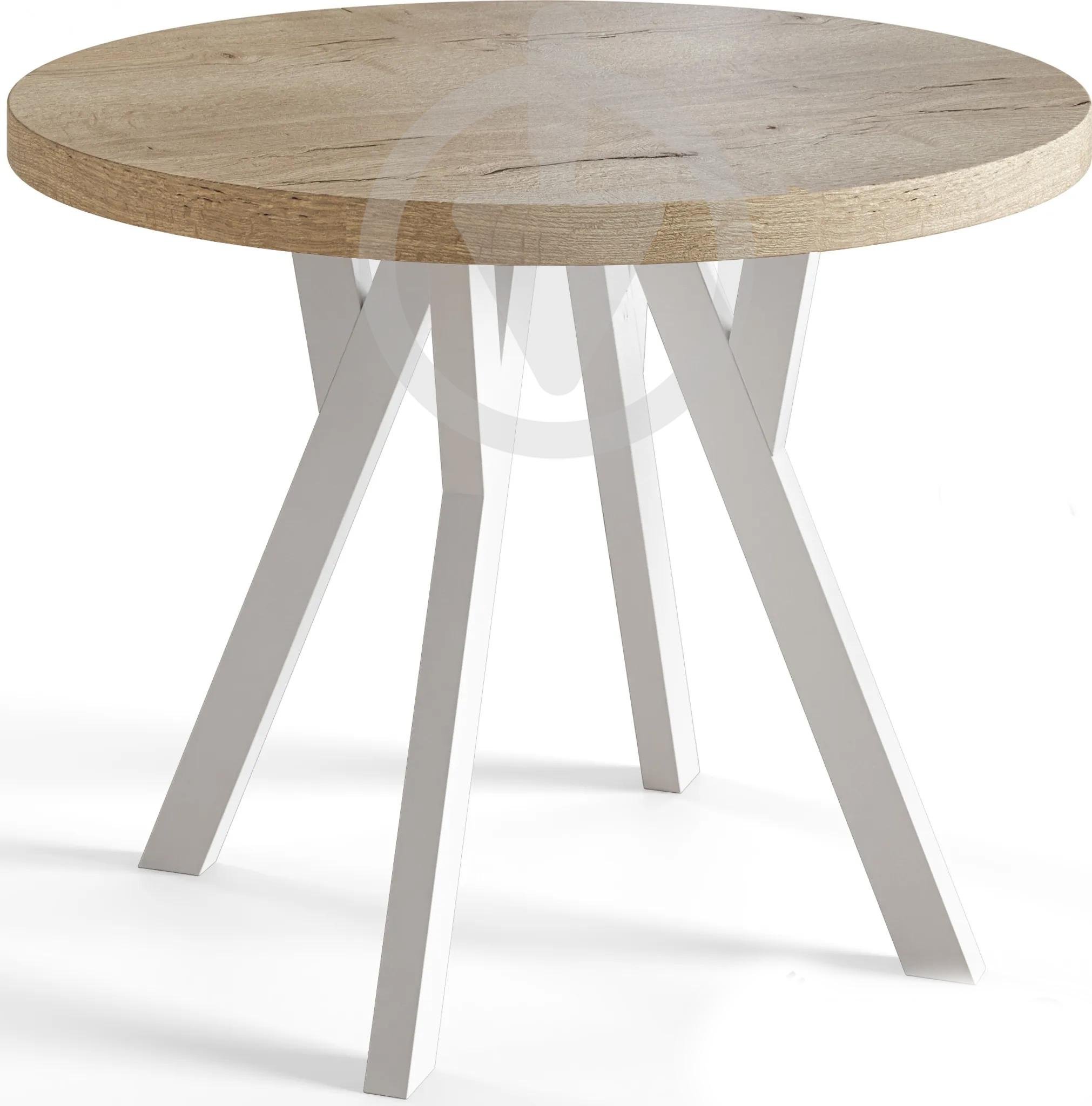 Стол кухонный круглый RoMax Lite Loft 80 см Дуб Эндгрейн/Белый - фото 1 Стол кухонный круглый RoMax Lite Loft 80 см Дуб Эндгрейн/Белый - фото 1