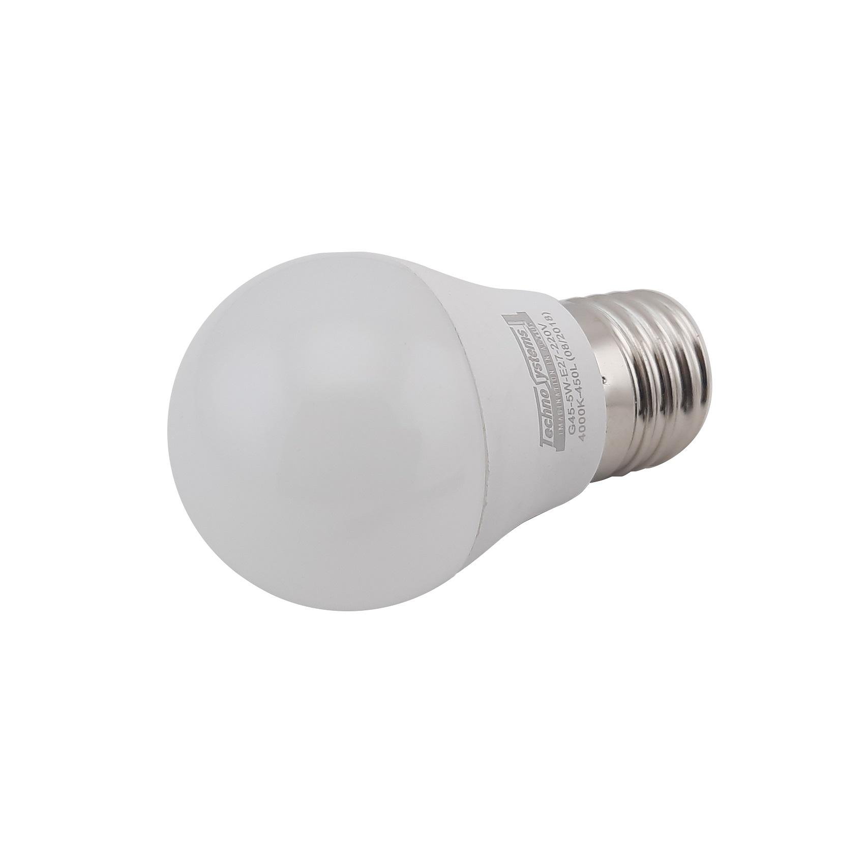 Лампа світлодіодна TechnoSystems LED Bulb G45 5Вт E27 4000К 450Лм ICCD (куля) TNSy5000037 - фото 3