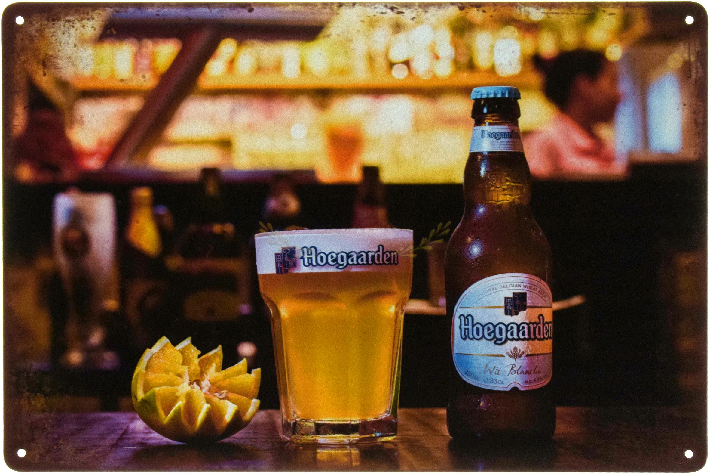 Металева табличка Пиво Hoegaarden 20x30 см